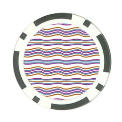 Colorful Wavy Stripes Pattern 7200 Poker Chip Card Guard (10 Pack) by dflcprints