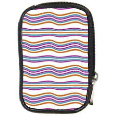 Colorful Wavy Stripes Pattern 7200 Compact Camera Cases by dflcprints