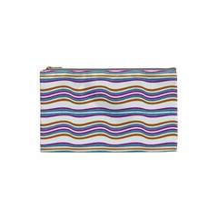 Colorful Wavy Stripes Pattern 7200 Cosmetic Bag (small)  by dflcprints