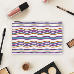 Colorful Wavy Stripes Pattern 7200 Cosmetic Bag (medium)  by dflcprints