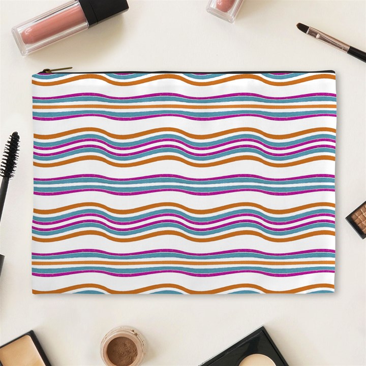 Colorful Wavy Stripes Pattern 7200 Cosmetic Bag (XL)