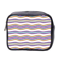 Colorful Wavy Stripes Pattern 7200 Mini Toiletries Bag 2-side by dflcprints