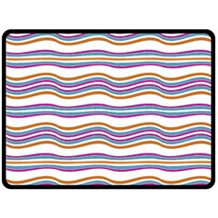 Colorful Wavy Stripes Pattern 7200 Fleece Blanket (large)  by dflcprints