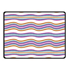 Colorful Wavy Stripes Pattern 7200 Fleece Blanket (small) by dflcprints