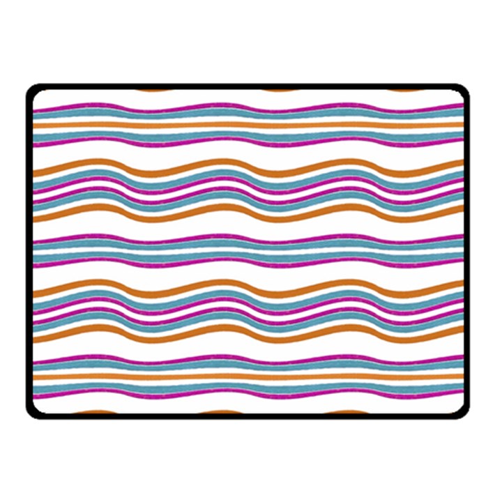 Colorful Wavy Stripes Pattern 7200 Fleece Blanket (Small)