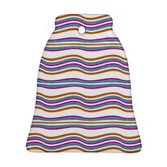 Colorful Wavy Stripes Pattern 7200 Bell Ornament (two Sides) by dflcprints