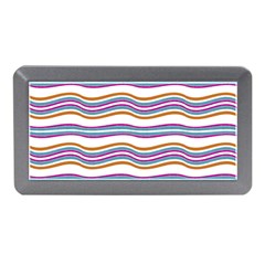 Colorful Wavy Stripes Pattern 7200 Memory Card Reader (mini) by dflcprints