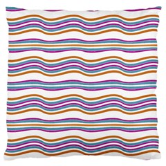 Colorful Wavy Stripes Pattern 7200 Standard Flano Cushion Case (one Side) by dflcprints