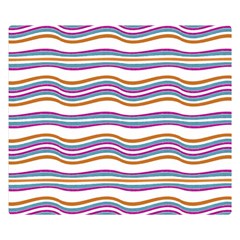 Colorful Wavy Stripes Pattern 7200 Double Sided Flano Blanket (small)  by dflcprints