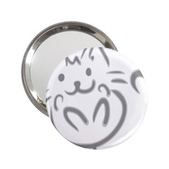 Cat Feline Cute Pet Animal 2 25  Handbag Mirrors by Simbadda