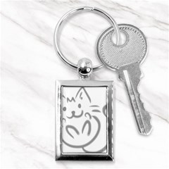 Cat Feline Cute Pet Animal Key Chains (rectangle)  by Simbadda