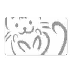 Cat Feline Cute Pet Animal Magnet (rectangular) by Simbadda