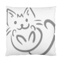 Cat Feline Cute Pet Animal Standard Cushion Case (one Side) by Simbadda