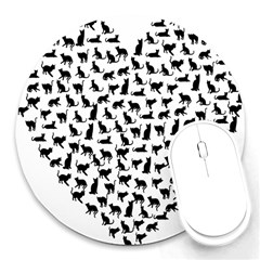 Heart Love Cats Kitten Kitty Round Mousepads