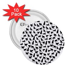 Heart Love Cats Kitten Kitty 2 25  Buttons (10 Pack)  by Simbadda