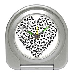 Heart Love Cats Kitten Kitty Travel Alarm Clocks by Simbadda