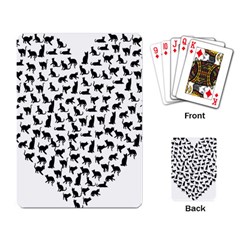 Heart Love Cats Kitten Kitty Playing Card by Simbadda