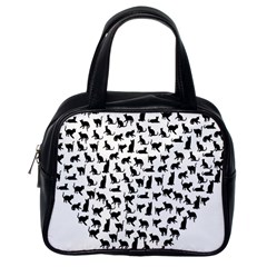 Heart Love Cats Kitten Kitty Classic Handbags (one Side) by Simbadda