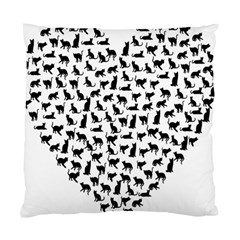 Heart Love Cats Kitten Kitty Standard Cushion Case (two Sides) by Simbadda