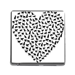 Heart Love Cats Kitten Kitty Memory Card Reader (square) by Simbadda