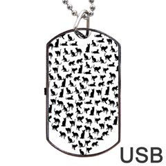 Heart Love Cats Kitten Kitty Dog Tag Usb Flash (two Sides) by Simbadda