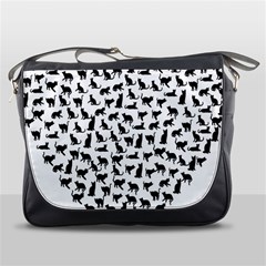 Heart Love Cats Kitten Kitty Messenger Bags by Simbadda