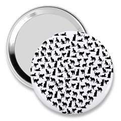 Heart Love Cats Kitten Kitty 3  Handbag Mirrors by Simbadda