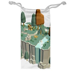 Camping Low Poly 3d Polygons Jewelry Bag by Simbadda