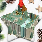 Camping Low Poly 3d Polygons Star Ornament (Two Sides) Front