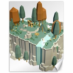 Camping Low Poly 3d Polygons Canvas 12  X 16   by Simbadda