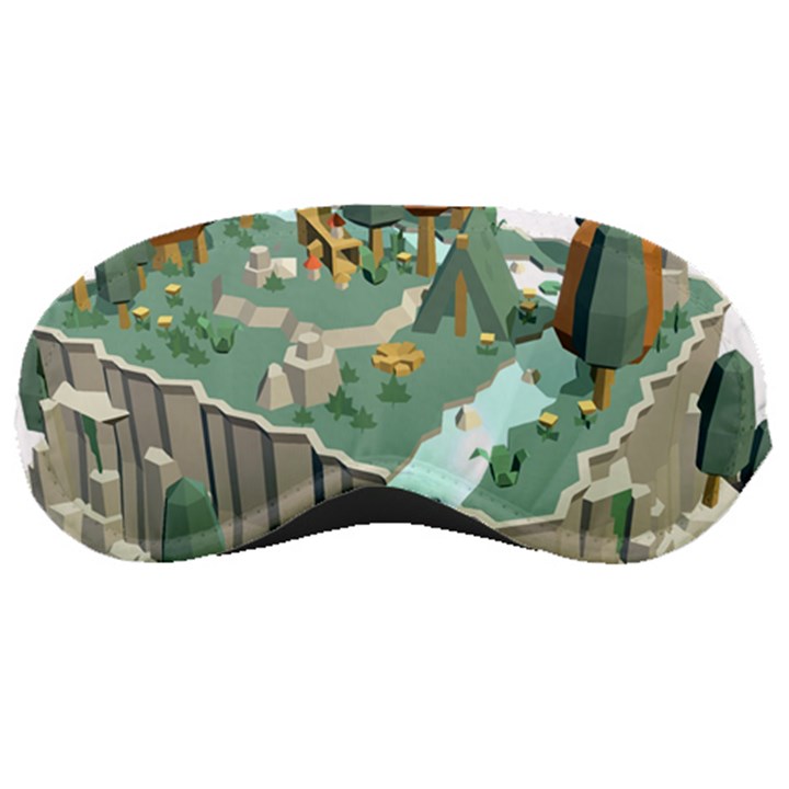 Camping Low Poly 3d Polygons Sleeping Masks