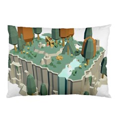 Camping Low Poly 3d Polygons Pillow Case (two Sides) by Simbadda