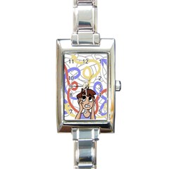 Unordered Chaos Rectangle Italian Charm Watch