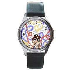 Unordered Chaos Round Metal Watch