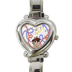 Unordered Chaos Heart Italian Charm Watch