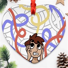 Unordered Chaos Heart Ornament (Two Sides)