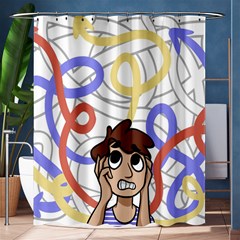 Unordered Chaos Shower Curtain 60  x 72  (Medium) 