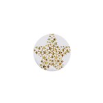 Star Fractal Gold Shiny Metallic 1  Mini Buttons Front