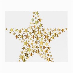 Star Fractal Gold Shiny Metallic Small Glasses Cloth (2-side) by Simbadda