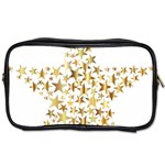 Star Fractal Gold Shiny Metallic Toiletries Bags 2-Side Front