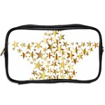 Star Fractal Gold Shiny Metallic Toiletries Bags 2-Side Back