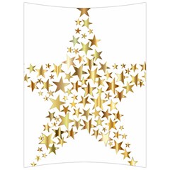 Star Fractal Gold Shiny Metallic Back Support Cushion by Simbadda