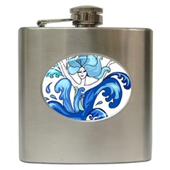 Abstract Colourful Comic Characters Hip Flask (6 Oz)