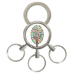 Tree Share Pieces Of The Puzzle 3-ring Key Chains by Simbadda