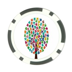 Tree Share Pieces Of The Puzzle Poker Chip Card Guard by Simbadda