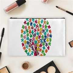 Tree Share Pieces Of The Puzzle Cosmetic Bag (large)  by Simbadda