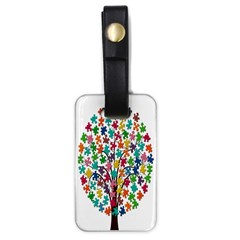 Tree Share Pieces Of The Puzzle Luggage Tags (one Side)  by Simbadda