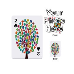 Tree Share Pieces Of The Puzzle Playing Cards 54 (mini)  by Simbadda