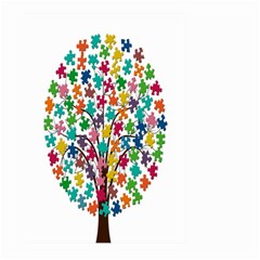 Tree Share Pieces Of The Puzzle Large Garden Flag (two Sides) by Simbadda