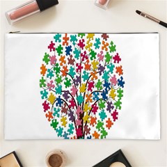 Tree Share Pieces Of The Puzzle Cosmetic Bag (xxl)  by Simbadda